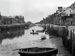 El río, Looe, Cornualles. Alrededor de 1920.