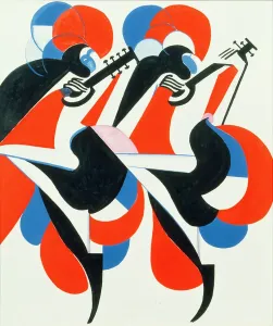 Impresiones de BON40546 Músicos bailarines por Scheiber, Hugo (1873-1950); Colección privada; Foto © Bonhams, Londres, Reino Unido; Húngaro, fuera de copyright Imágenes Relacionadas Imprime: Músicos Bailarines