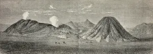 Indonesian Volcanic Landscape Imprime: The Tengger volcanic complex, Java