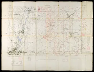 Mapa de trinchera, Meaulte, perteneciente al Capitán Siegfried Sassoon (mapa, trinchera).