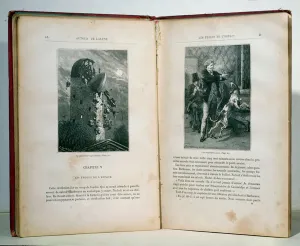 Ilustraciones de Alrededor de la Luna de Jules Verne (1828-1905).
