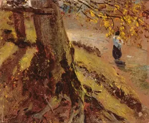 John Constable Art Imprime: Study of tree trunks