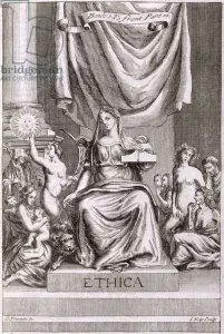 Ética, frontispicio del Libro 1 Parte 10 de Los Principios de la Filosofía.