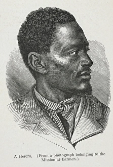 African Man Portrait Imprime: A Herero