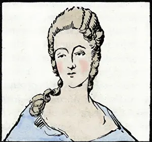 Impresión enmarcada : Retrato de Marie Gouze dit Olympe de Gouges (dibujo). Impresión enmarcada : Retrato de Marie Gouze dit Olympe de Gouges (dibujo).