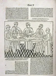 Medical Illustration History Imprime: A dissection in progress