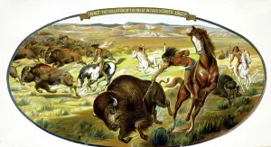 Native American Indians Imprime: The evolution of the West, 1906