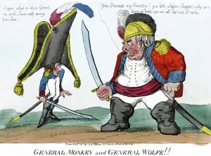 Universal History Archive Prints Imprime: General Monkey and General Wolfe, 1803