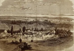 Middle East Landscape Imprime: Middle eastern town, 1860