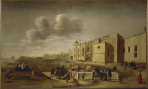 Jeronimos Monastery Architecture Imprime: Panoramic view of Jeronimos Monastery and Belem Square, Lisbon, 1650
