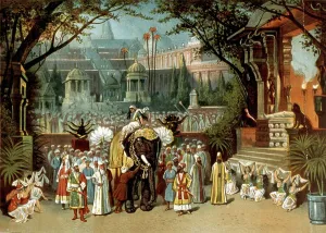 American Theatre History Imprime: Around the World in Eighty Days, 1875
