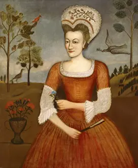 Colonial American Art Imprime: Attributed to Daniel Hendrickson (American, 1723 - 1788), Catharine Hendrickson, c