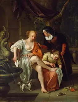 Jan Steen Paintings Imprime: Bathsheba After the Bath
