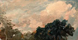British Landscape Artwork Imprime: Cloud Study with Trees, John Constable, 1776-1837, British