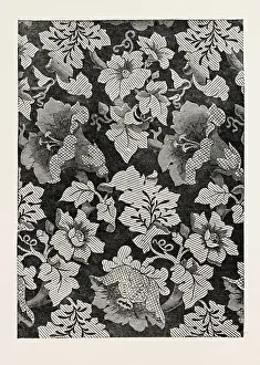 Retro Style Engraving Imprime: Damask Pattern, Oadley and Co. Halifax