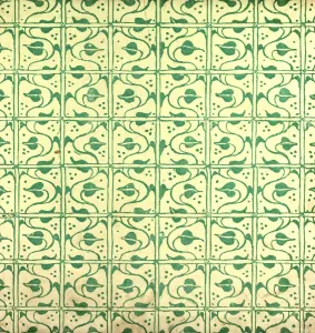 Arts And Crafts Illustrations Imprime: Green Pattern