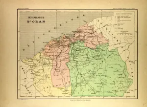 Victorian Era Cartography Imprime: Map of Oran