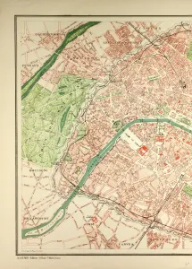 Retro Styled City Maps Imprime: Map of Paris