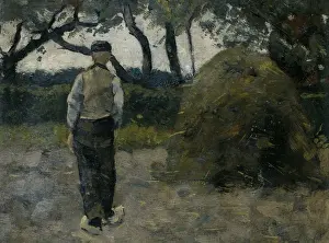 Dutch Masters Collection Imprime: A Farmer standing Hay-Stack farmer standing haystack