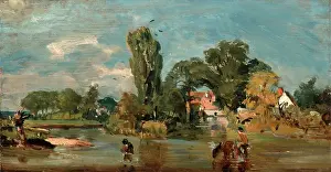 John Constable Oil Paintings Imprime: Flatford Mill, Attributed to John Constable, 1776-1837, British