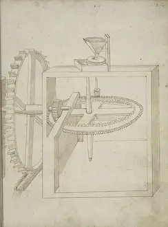Folio 22 de una rueda hidráulica impulsada por el agua con engranaje inferior Edificij et.
