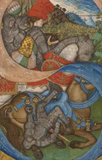 Pisanello Artwork Imprime: Initial S: The Conversion of Saint Paul