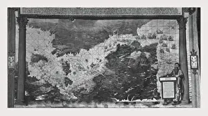 Antique Navigation Tools Imprime: Map