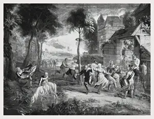 May Day Celebrations Imprime: Maypole dance