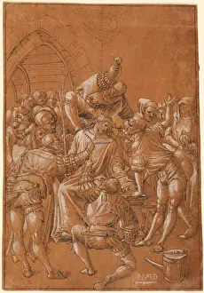 16th Century Christian Art Imprime: The Mocking of Christ