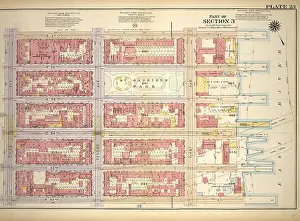 Old City Maps USA Imprime: Plate 23, Part of Section 3: Bounded by E. 37th Street, First Avenue, E. 32nd Street