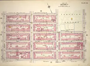 Vintage American Maps Imprime: Plate 28, Part of Section 2: Bounded by E. 9th Street, Avenue A, E. 7th Street, Avenue B