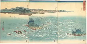 Utagawa Hiroshige Imprime: 雪月花　阿波鳴-之風景 Rapids Naruto