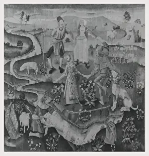 Traditional Folk Dance Imprime: Shepherds shepherdesses dancing