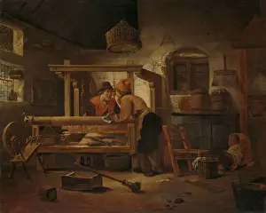 Historical Interior Scene Imprime: Weavers Workshop Interior weavers workshop