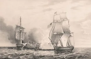 US Navy Ships Imprime: The capture of HBM. frigate HMS Java by the U