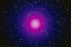 Space Exploration Illustration Imprime: Computer Enhanced Galaxy