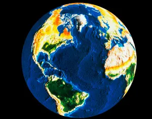 Earth From Space Imprime: Computer Image of Earth