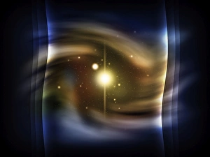 Starry Night Sky Picture Imprime: Digitally generated image of deep space