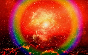 Supernova Explosion Imprime: An exploding supernova, death of a star