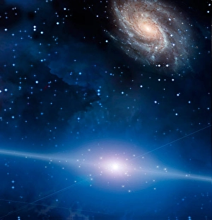 Abstract Space Art Imprime: Galactic Space