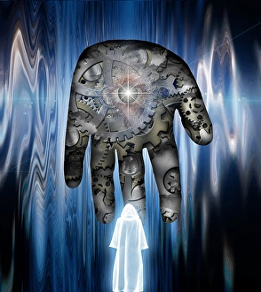 Artificial Intelligence Concept Imprime: God Machine