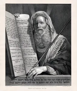 Moses Ten Commandments Imprime: Moses with the Ten Commandments