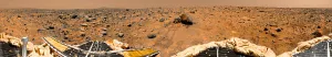 Martian Surface Features Imprime: Panoramic view of Mars