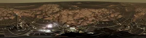 Martian Landscape Photography Imprime: Panoramic view of Mars