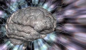 Brain Anatomy Illustration Imprime: Psychedelic background brain