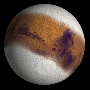 Planetary Science Photos Imprime: Simulated view of Mars