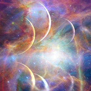 Abstract Space Art Imprime: Space landscape