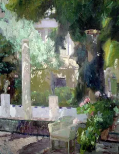Impressionist Garden Scene Imprime: 2686809