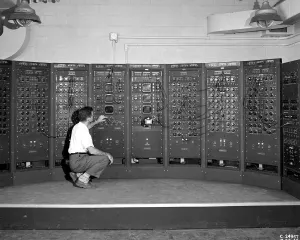 American Space Exploration Imprime: Analog Computing Machine in Fuel Systems Building, Cleveland, Ohio, USA, 1949