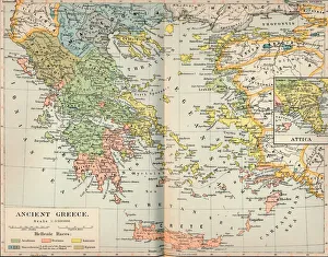 Ancient Greece Map Imprime: Ancient Greece, c1901, (1902)